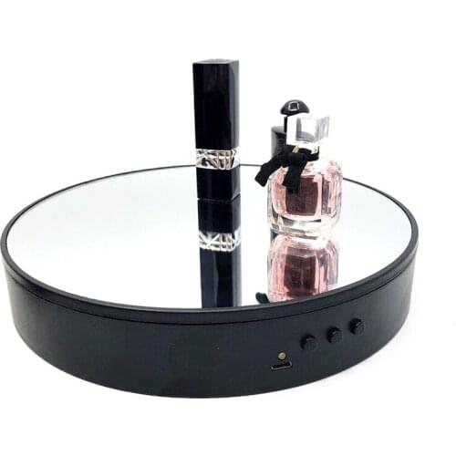 Smart Charging Jewelry Display Case Turntable Rotating Watch Ring Phone Stand Display Jewelry Organizer Hard Display Stand