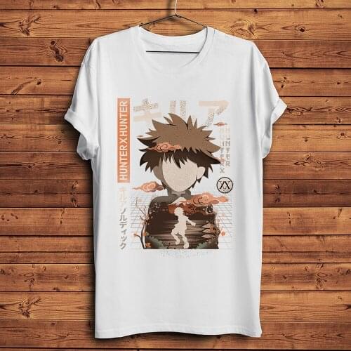 Ukiyoe HUNTER Killua funny anime t shirt men summer new white casual short sleeve tshirt unisex streetwear tee