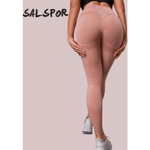 SALSPOR Seamless Sports Leggings Women Stretch High Waist Yoga Fitness Breathable Legging Pants Woman Outdoor Cycling Legging