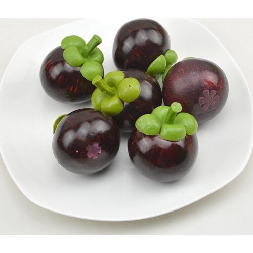 050 Simulated model of weighted mangosteen false fruit fake Mangosteen