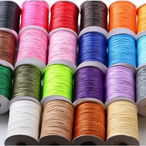 10Yards/lot 0.5mm Leather Line Waxed Cord Cotton Thread String Strap Necklace Rope For Jewelry Making DIY Bracelet Supplies