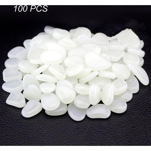 100pcs/pack Glow Pebbles 2018 hot sale Stones Home Fish Tank Garden Decoration Luminous Glowing In The Dark Accessory for Gift