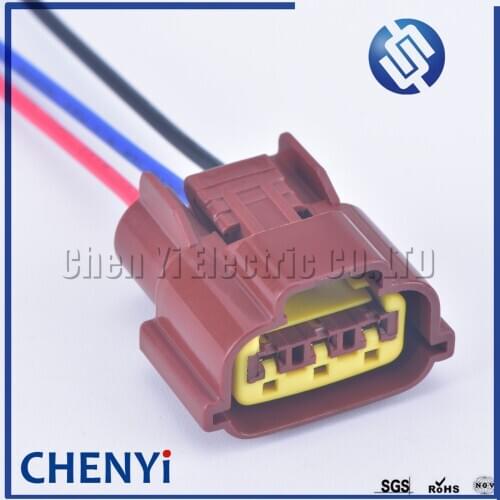 1 pcs Sumitomo 3 Pin Sensor Wire Connector plug Fits Renault for Nissan brown color connectors 6098-0142 with 15cm 18AWG wire