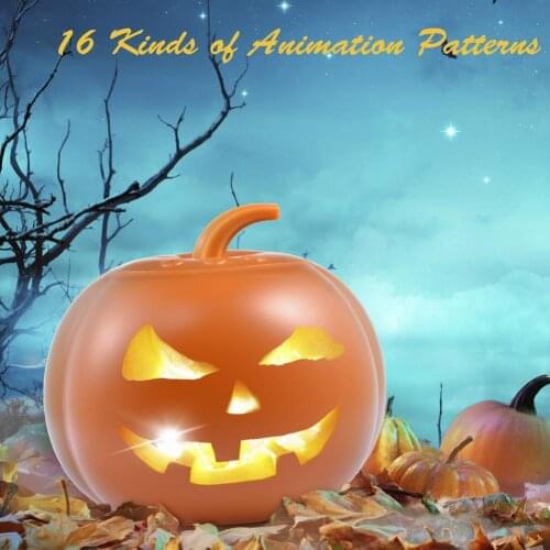3 in 1 Halloween Flash Talking Singing Animated LED Pumpkin Projection Lamp for Home Party Lantern House Decorations Props