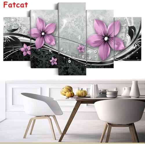 Pink flower DIY diamond painting newly arrived 3D diamond embroidery square, round diamond painting multiple home decor PP1406