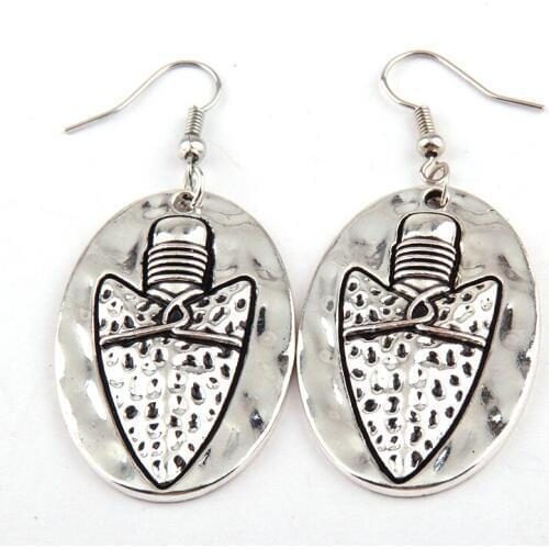 Free shipping Fashion Metal Arrowhead Earring F