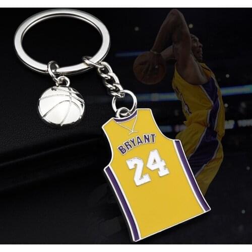 Kobe Ersey Keychain Fan Memorabilia Pendant Kobe Jersey No. 24 No. 8 Jersey Key Chain Sports Hip-Hop Men And Women Pendant
