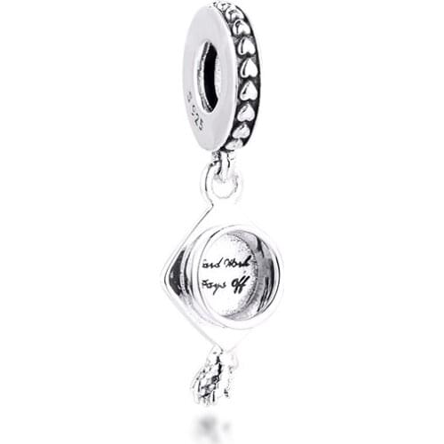 Fit Pandora Bracelets Sterling Silver Graduation Dangle Charm Beads for Jewelry Making 100% 925 Silver Charms Bead Berloques