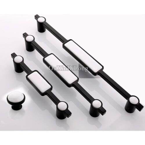 HOT 6PCS European American Style Kitchen Door Handles Ceramic Cupboard Wardrobe Drawer Wine Cabinet Pulls Handles and Knobs