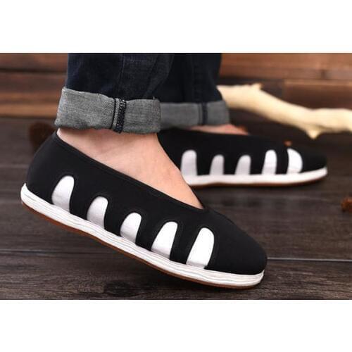 Handmade taoism Taoist sneakers tai chi martial arts kung fu shoes zen shaolin monks zen shoes black