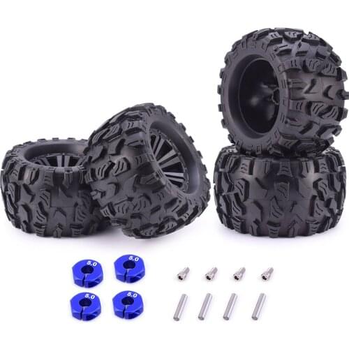 ZD Racing 12mm HEX 125mm Wheels Tires for 1/10 Monster Truck Big-foot RC Car