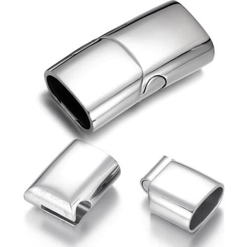 Stainless Steel Magnetic Clasp Mirror Polished Fastener for Bracelet DIY Jewelry Making Closure Magnet Buckle Findings