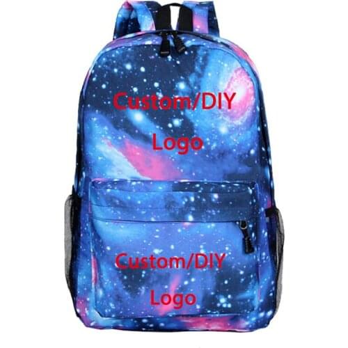 Mens Backpack WOMEN Laptop Backpacks custom logo Large Capacity School Backpack Travel Daypacks Mochila Shoulder Bags diy print