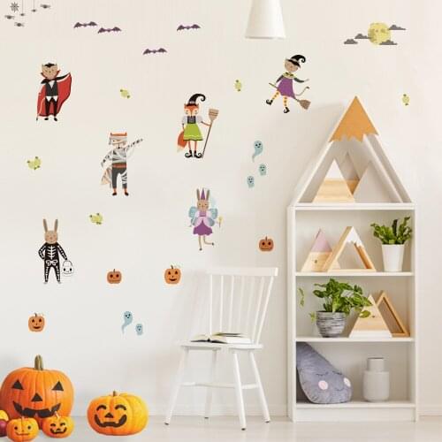 New Halloween DIY Wall Stickers Glass Door Sticker Window ation Shopping Mall Shop Layout ative Stickers Fun Life PA