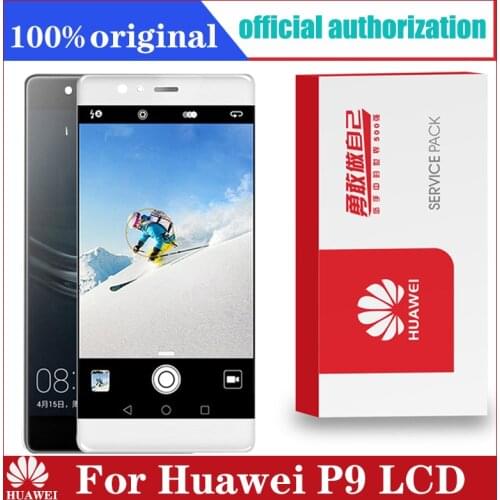 Original 5.2'' Display with Frame Replacement for Huawei P9 LCD Touch Screen Digitizer P9 EVA-L09 L19 L29