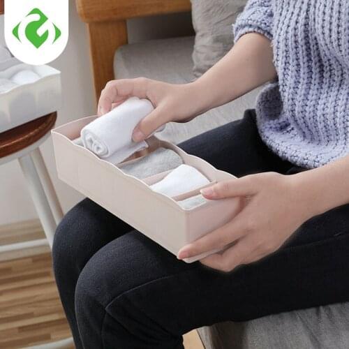 Plastic Drawer Organizers Multipurpose 5 cells Socks storage box Living room,Bathroom Storage Boxes Drawer separation sort out