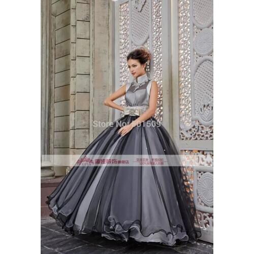 Collar Medieval Renaissance black grey Gown queen Dress stage costume Victorian Gothic/Marie Antoinette/Colonial Belle Ball