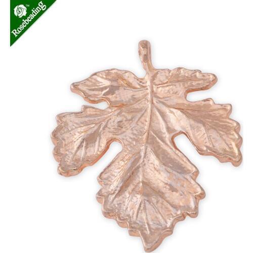 20pcs 37x30mm Gold plated Zinc Alloy leaf charm,Hair accessories leaf,handcrafted jewelry