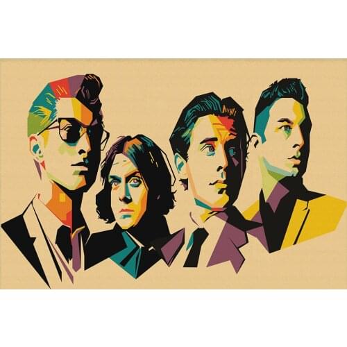 Retro Poster Rock band Arctic Monkeys Art Decor Picture Bar Cafe Quality Canvas Painting Wall Decor living room Home Decor