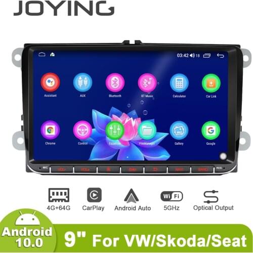 Radio 2 Din 9 Pulgada Android 10 4GB 64GB Car Radio Audio Head Unit GPS TV Multimedia Carplay For VW Skoda POLO GOLF PASSAT