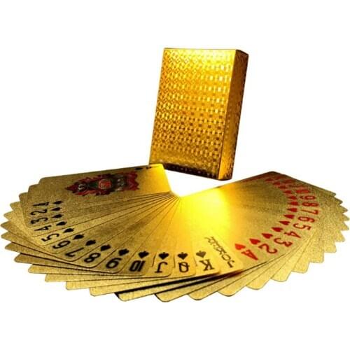 Silver/Gold Pokers High Quality Plastic Cards Luxury Design Square Waterproof And Dull Polish Poker