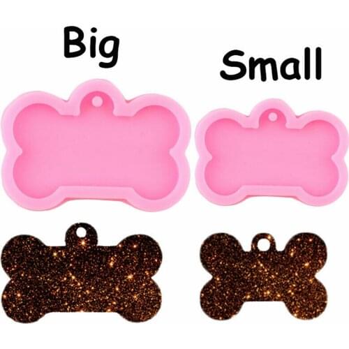 Silicone Bone Shape Resin Mold Dog Tag Keychain Resin Casting Mould DIY Craft AU