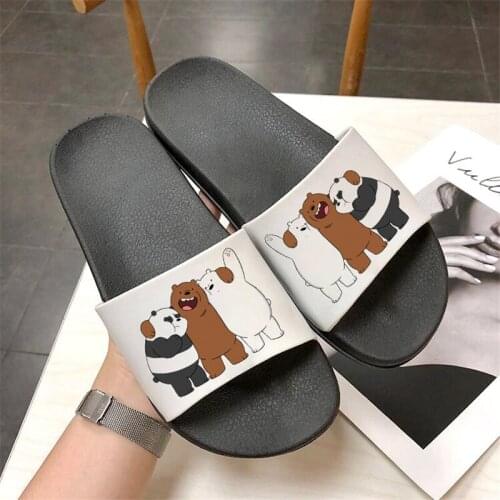 Cute Women Slippers Beach Slides Flip Flops Slip On Cartoon Beach Slides Slide Sandals Women shoes Zapatillas Mujer