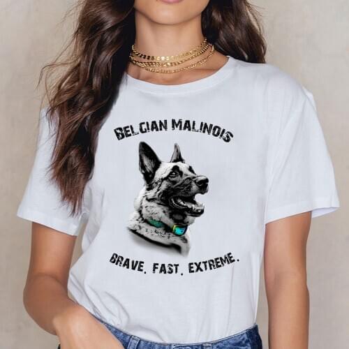 Tops T Shirt Women Malinois Brave Fast Extreme Womens Organic Sexy Harajuku Custom Female Shirt