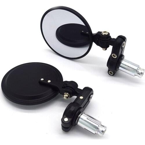 Universal Motor Bike modified retro folding Motorcycle Mirror Black Billet handle Bar Mirror Rearview Mirror moto Side Mirrors