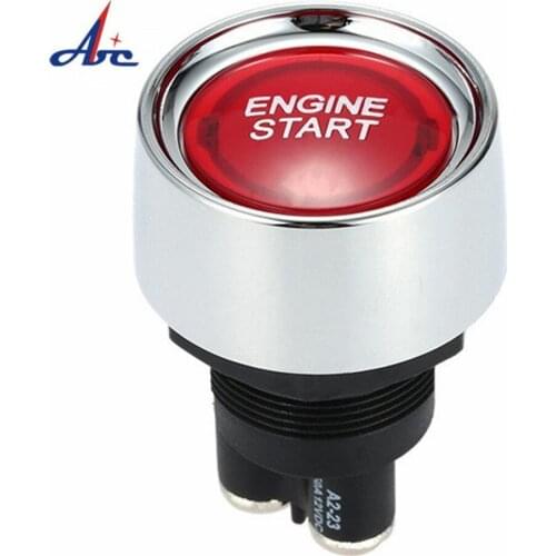 Universal 12V Car Red/Blue Illuminated Engine Start Switch Push Button Race Starter 22mm