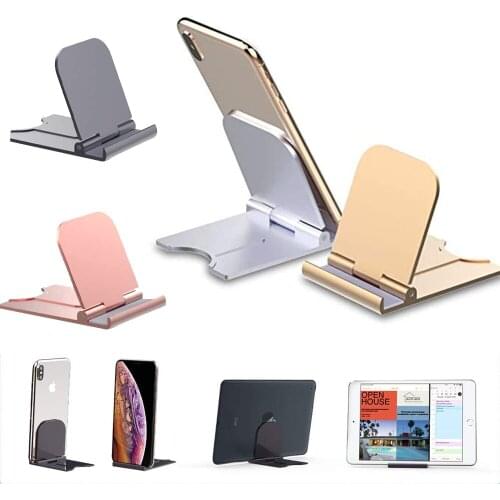 Universal Foldable Desk Phone Holder for IPhone Xiaomi Huawei Non-slip Lightweight Metal Desktop Holder Phone & Tablet Stand