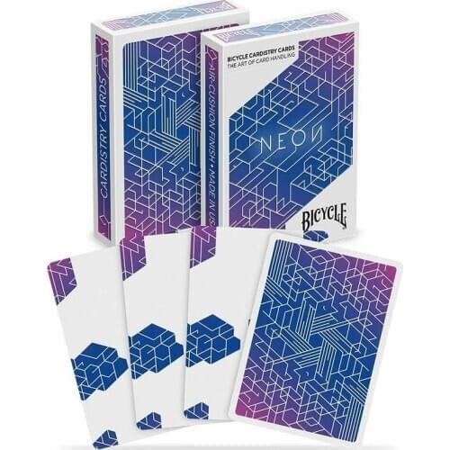 Bicycle Neon Playing Cards Purple Deck USPCC Cardistry Cards Poker Size Magic Card Games Magic Tricks Props