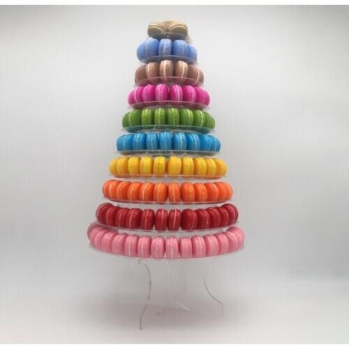10 Tiers Macaron Tower Macaroon Display Stand Baby Shower Birthday Party Cake Decorating Supplies Wedding Decoration Transparent