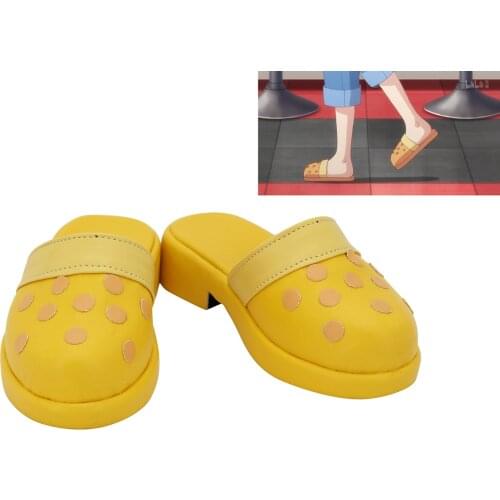 The Quintessential Quintuplets Uesugi Raiha Cosplay Shoes Yellow Sandals Custom Made Any Size