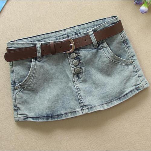 2020 new denim shorts skirt women summer two pieces stretch Slim package hip jeans shorts