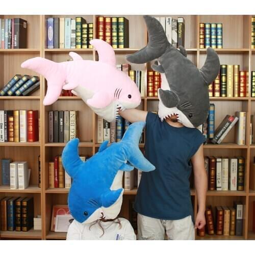 1pc 90cm creative big shark funny plush doll prank pillow cushion stuffed toy children home decoration festival gift