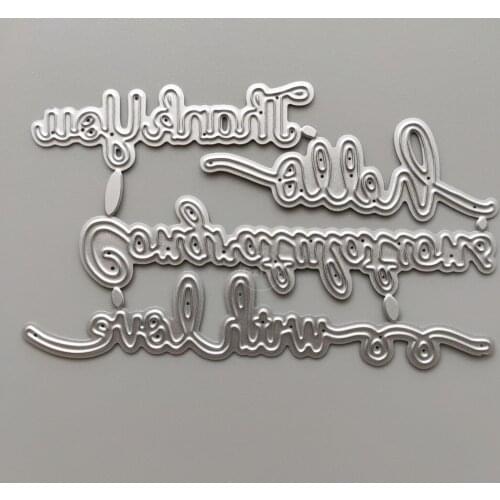 2021 Letter Lace Metal Cutting Dies DIY Scrapbooking Paper Photo Album Crafts Mould Cards Embossing Mold Stencils for Decor