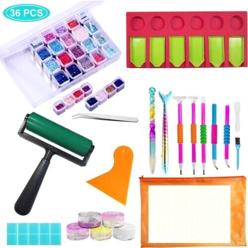 2021 new 5D diy Diamond Embroidery Accessories and Tools Kit Diamond Painting tool tray organizer Box Mosaic Glue Pen Kit