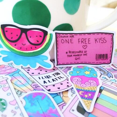 31PCS Cute Pink watermelon drink stickers DIY scrapbooking album journal diary happy planner gift seal decorative stickers