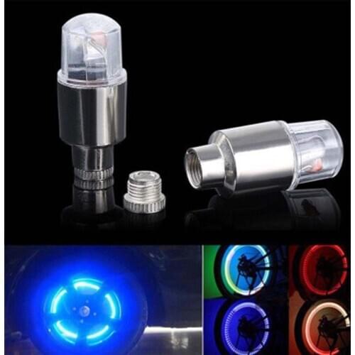 4PCS Car Auto SUV Wheel Tire Tyre Air Valve Stem LED Light Caps Cover Accessories Car Motorcycle Wheel LED Light Spoke Lamp