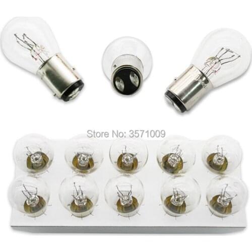 4pcs/lot headlight halogen for 12594 CP 12V 21/4W BAZ15d p21/4w yellow bulb blake light width lamp signal light
