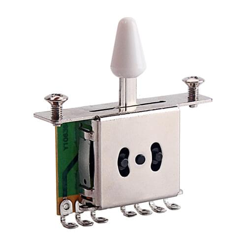5 Way Pickup Selector Switch with White Tip for Stratocaster Electirc Guitars