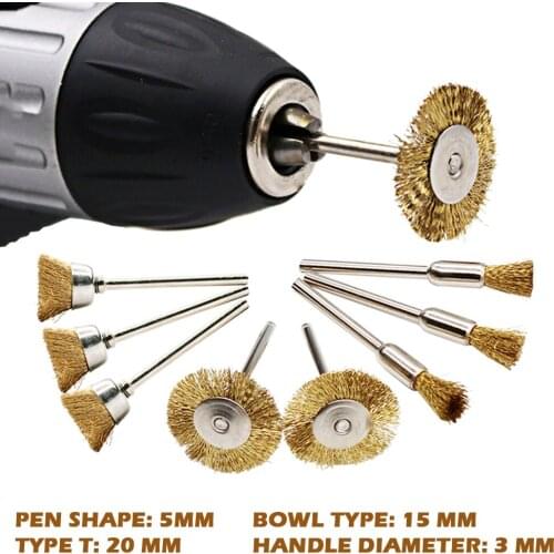 60pcs Polishing Wheel Steel Brush Brass Wire Wheel Cloth Brushes For Grinder Stainless Steel Wire Wheel Rotary Tools Accessories