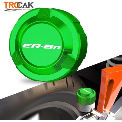 Motorcycle Accessories Rear Brake Fluid Reservoir Cover Cylinder Caps For KAWASAKI ER6N 2009 2010 2011 2012 2013 2014 2015 2016
