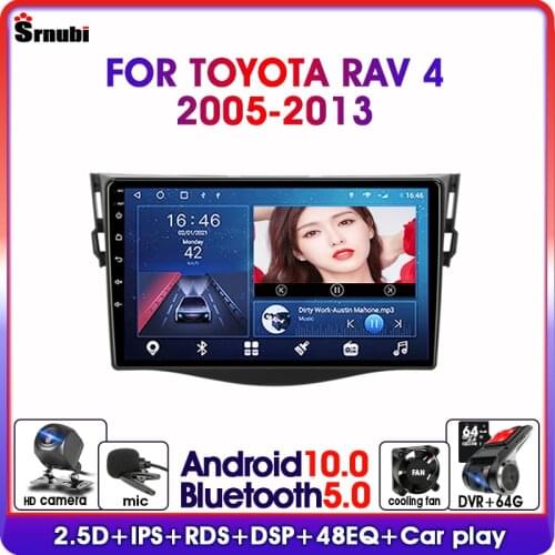 Android 10.0 2 Din IPS car radio For Toyota RAV4 2005-2013 RDS DSP 48EQ GPS navigation multimedia video player 4G net WIFI FM AM