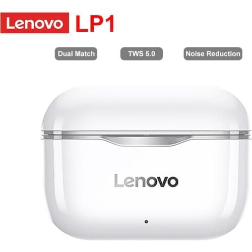 Lenovo LP1 TWS Wireless Headset Bluetooth-compatible 5.0 Earphones Dual Stereo Noise Reduction HIFI Bass Touch Control 300mAH