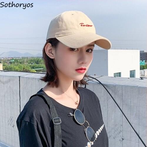 Letter Embroidery Baseball Caps Women Casual All-match Adjustable Sun-proof Females Hats Unisex Trendy Hip Hop Summer 2021 New
