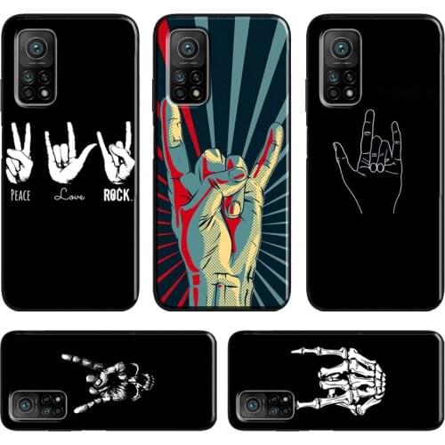 Rock Roll Skull Soft Case For Xiaomi Mi 11 Pro 10T 9T Mi Note 10 Lite Mi 11 Ultra POCO F3 M3 X3 Pro Cover