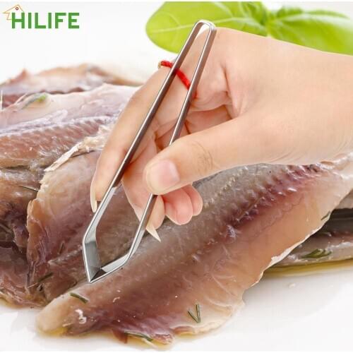 HILIFE Gadgets Cooking Tools Stainless Steel Kitchen Accessories Seafood Tools Pick-Up Remover Fish Bone Tweezers