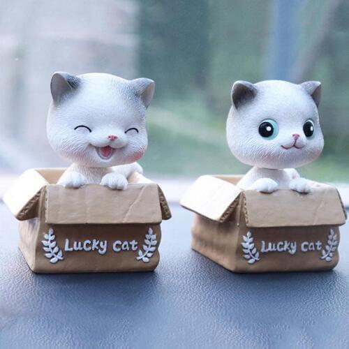 Innovative Car Home Decoration Cute Cat Shaking Head Car Supplies Cute Interior Cartoon Ornaments